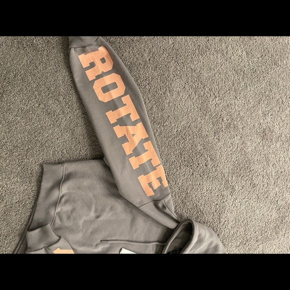 Rotate Sunday Cropped Grey Hoodie in size Medium - Picture 5 of 6